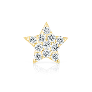 Piercing de Estrella de Diamantes en Oro Amarillo